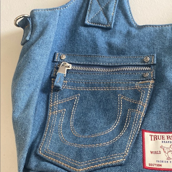 True Religion Blue Denim Tote with Slouchy Design - Picture 3 of 12